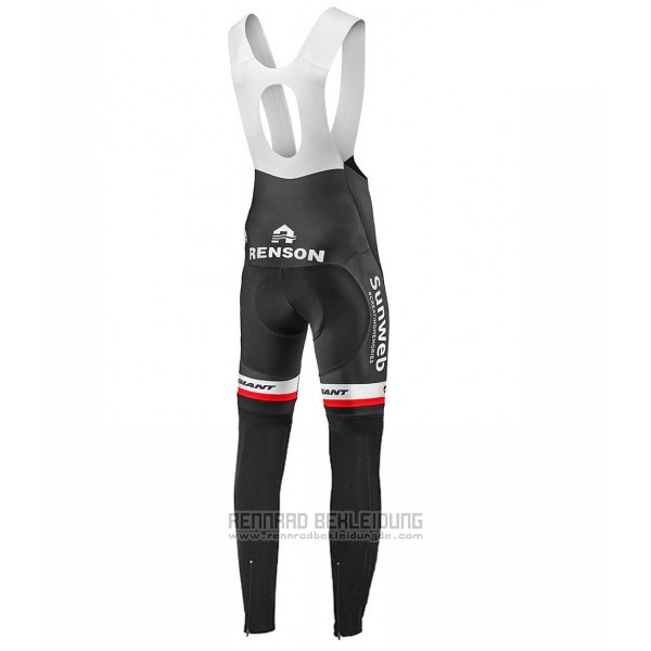 2017 Fahrradbekleidung Sunweb Wei Trikot Langarm und Tragerhose